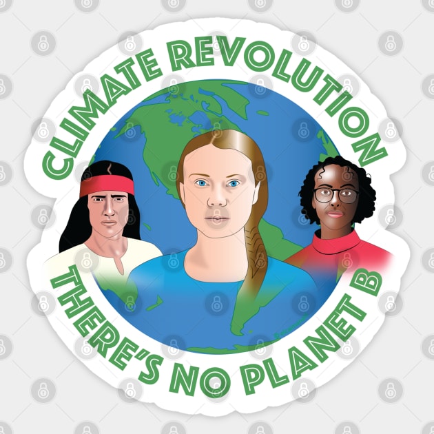 Climate revolution t shirt Sticker by Elcaiman7